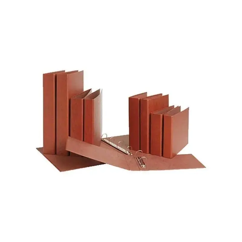 Mariola Carpeta Archivador de 2 Anillas Carton Gofrado Cuero - Tamaño Folio Apaisado - Anillas Redondas 25mm - Medidas 25x34x4cm