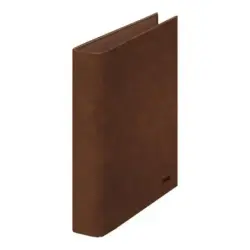 Dohe Carpeta de 2 Anillas Mixtas 40mm Folio Natural - Carton Forrado - Papel Impreso y Plastificado - Color Cuero | Ahorro Impri