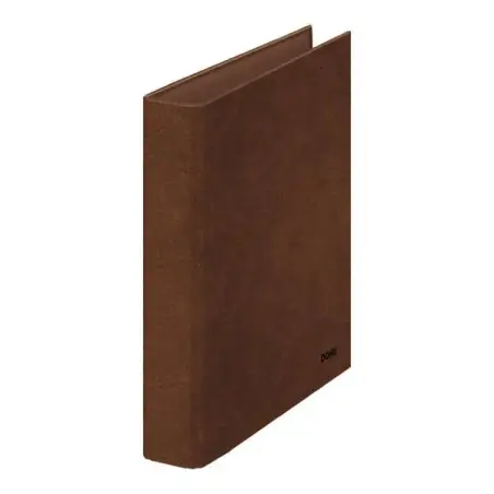 Dohe Carpeta de 2 Anillas Mixtas 40mm Folio Natural - Carton Forrado - Papel Impreso y Plastificado - Color Cuero | Ahorro Impri
