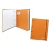 Bismark Carpeta de 4 Anillas con 80 Hojas Cuadricula 4x4 - Formato A4 - Fabricada en Carton - Color Naranja | Ahorro Imprimiendo