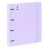 Safta Carpeta de 4 Anillas - PP Foam - Anillas de 35mm - Incluye 100 Hojas A4 - 27x32x4cm - Color Lavanda | Ahorro Imprimiendo