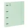 Safta Carpeta de 4 Anillas - PP Foam - Anillas de 35mm - Incluye 100 Hojas A4 - 27x32x4cm - Color Verde Pastel | Ahorro Imprimie
