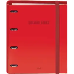 Dohe Colour Vibes Carpeta de 4 Anillas Mixtas de 35mm Recambio 100 Hojas Cuadricula 5mm - Formato A4 - Cierre con Goma - Incluye