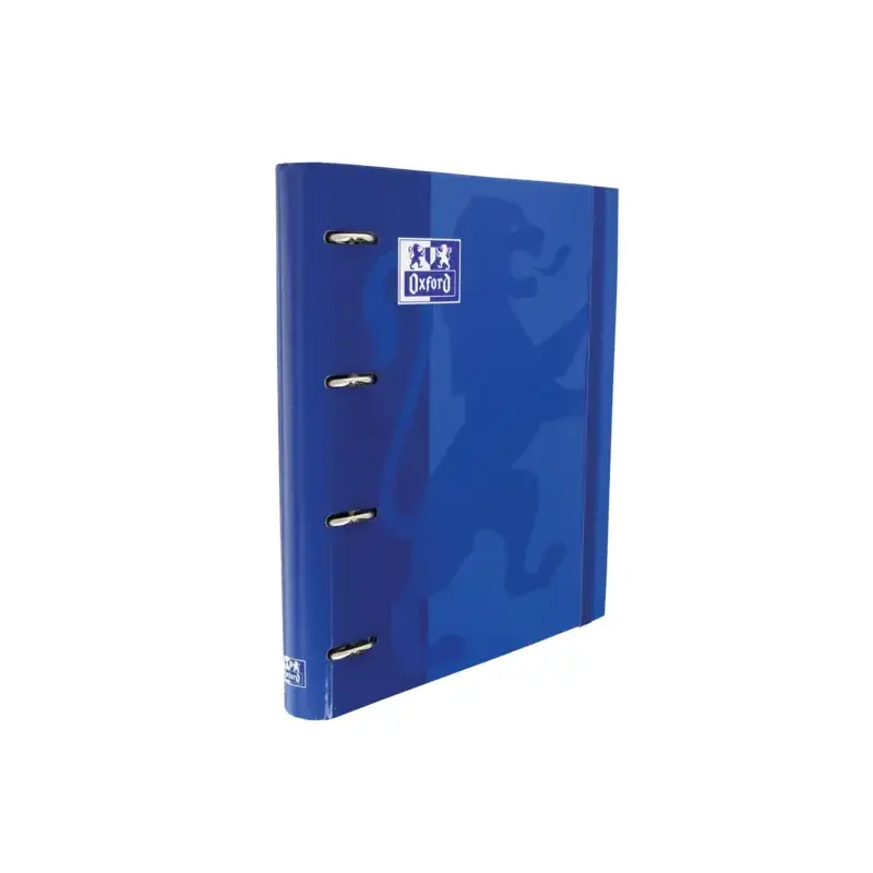Oxford Europeanbinder Classic A4+ Carpeta de Anillas con Recambio Cuadricula 5x5 - Tapa Extradura - Cierre con Goma Elastica - C
