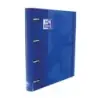 Oxford Europeanbinder Classic A4+ Carpeta de Anillas con Recambio Cuadricula 5x5 - Tapa Extradura - Cierre con Goma Elastica - C