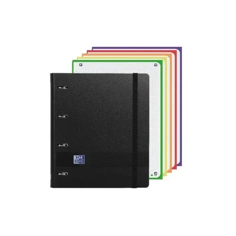Oxford Europeanbinder Live & Go A4+ Pack con Carpeta Tamaño A4+ con Recambio de 100 Hojas + Pack con 4 Marcadores Pelikan Testma