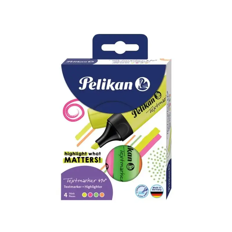 Oxford Europeanbinder Live & Go A4+ Pack con Carpeta Tamaño A4+ con Recambio de 100 Hojas + Pack con 4 Marcadores Pelikan Testma