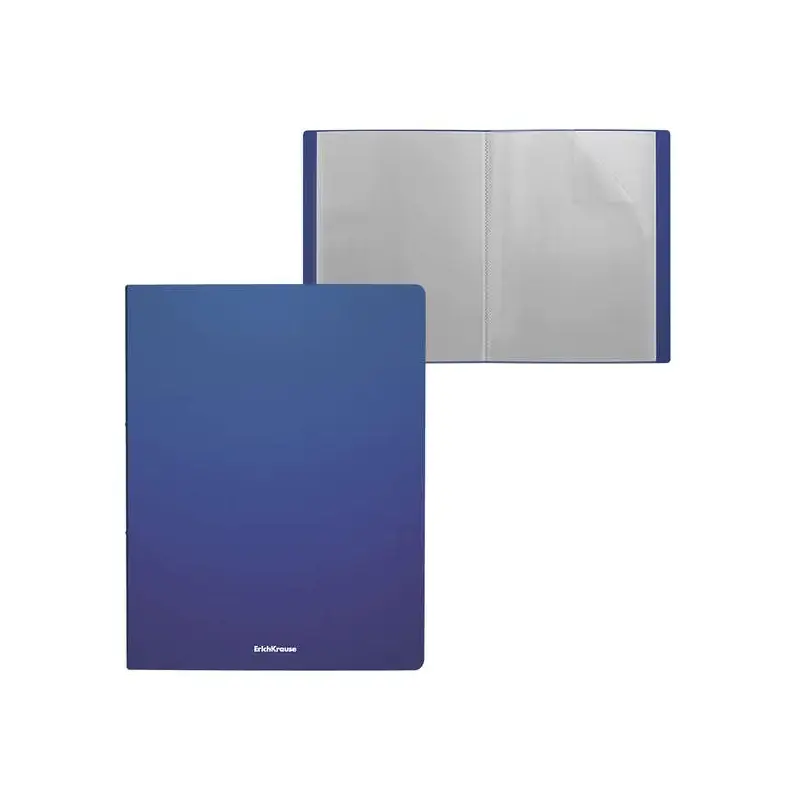 Erichkrause Matt Classic Carpeta con 20 Fundas - Tamaño A4 - Color Azul | Ahorro Imprimiendo