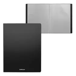 Erichkrause Matt Classic Carpeta con 30 Fundas - Tamaño A4 - Color Negro | Ahorro Imprimiendo