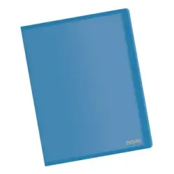 Dohe Carpeta con 10 Fundas A4 - Tapa Flexible de Polipropileno - Fundas Transparentes Soldadas - Color Azul | Ahorro Imprimiendo