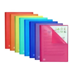 Oxford Urban A4 Carpeta de 60 Fundas Soldadas - Tapa de Plastico Translucido - Colores Surtidos | Ahorro Imprimiendo