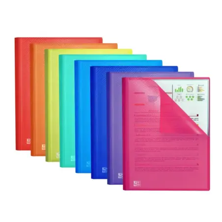 Oxford Urban A4 Carpeta de 80 Fundas Soldadas A4 - Tapa de Plastico Translucido - Colores Surtidos | Ahorro Imprimiendo