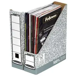 Fellowes Bankers Box Revistero A4 80mm - Montaje Manual - Carton Reciclado Certificacion FSC - Color Gris | Ahorro Imprimiendo