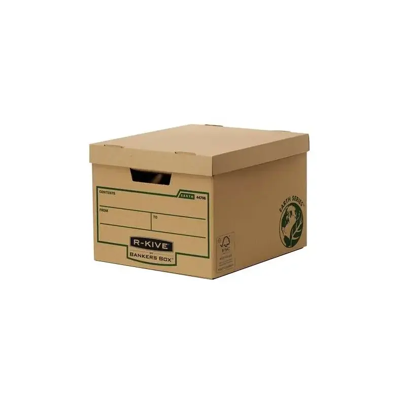 Fellowes Bankers Box Earth Contenedor de Archivos - Montaje Manual - Carton Reciclado Certificacion FSC - Color Marron | Ahorro