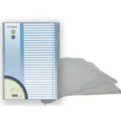 Bismark Indice Numerico con Pestañas del 1 al 31 - Multitaladro - Formato A4 - Fabricados en Polipropileno - Color Gris | Ahorro