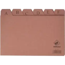Mariola Indice A-Z Nº4 para Fichero - Medidas 200x120mm - Color Marron | Ahorro Imprimiendo