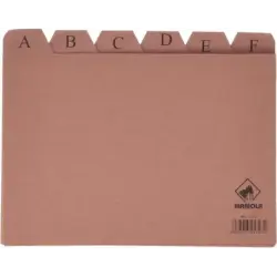 Mariola Indice A-Z Nº5 para Fichero - Medidas 215x160mm - Color Marron | Ahorro Imprimiendo