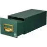 Mariola Fichero Carton Forrado en Geltex Nº2 para 500 Fichas - Medidas 155x100x250mm - Resistente y Duradero - Color Verde | Aho
