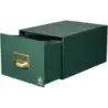 Mariola Fichero Carton Forrado en Geltex Nº3 para 500 Fichas - Medidas 180x125x250mm - Resistente y Duradero - Color Verde | Aho