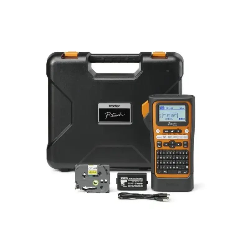 Brother PT-E310BTVP Rotuladora Electronica Bluetooth 5.0, USB - Pantalla LCD 180x180dpi - Velocidad de Impresion 20 mm/s - Ancho