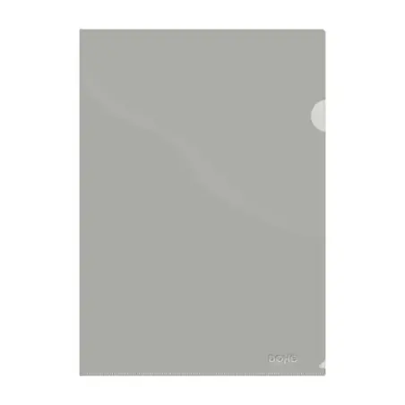 Dohe Dossier Uñero Premium Tamaño A4 - 210x297mm - Fabricado en Polipropileno Translucido de 180 Micras - Color Gris | Ahorro Im