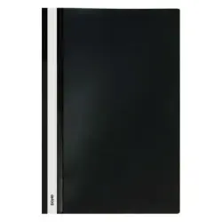 Dohe Dosier con Fastener de Polipropileno - Tamaño Folio - Cubierta Transparente y Trasera Opaca - Ideal para Organizar Document