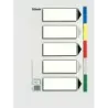 Esselte 613 Bolsa de 5 Separadores de Plastico - 5 Pestañas / 5 Colores - Multitaladro - Formato Folio | Ahorro Imprimiendo