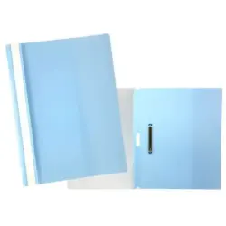 Yes Dossier con Fastener para 30 Hojas A4 - Portada Transparente, Trasera Azul - Fabricado en Polipropileno | Ahorro Imprimiendo