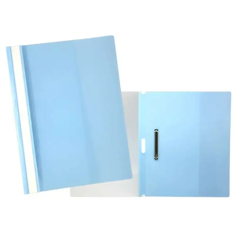 Yes Dossier con Fastener para 30 Hojas A4 - Portada Transparente, Trasera Azul - Fabricado en Polipropileno | Ahorro Imprimiendo