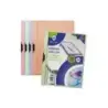 Bismark Dossier con Clip A4 - Capacidad 30 Hojas - Polipropileno Transparente - Clip Metalico Lateral - Colores Pastel Surtidos