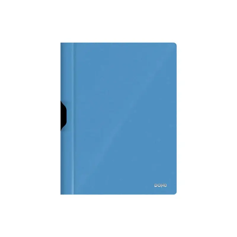 Dohe Dossier con Clip Metalico - Tamaño A4 - Fabricado en Polipropileno Opaco de 350 Micras - Color Azul | Ahorro Imprimiendo