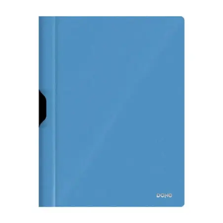 Dohe Dossier con Clip Metalico - Tamaño A4 - Fabricado en Polipropileno Opaco de 350 Micras - Color Azul | Ahorro Imprimiendo