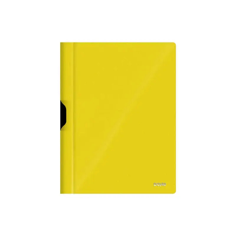 Dohe Dossier con Clip Metalico - Tamaño A4 - Fabricado en Polipropileno Opaco de 350 Micras - Color Amarillo | Ahorro Imprimiend
