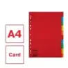 Esselte Separadores Carton A4 Multitaladro 150gr - 10 Pestañas 5 Colores - Presentacion en Bolsa Individual | Ahorro Imprimiendo