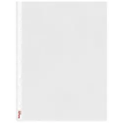 Esselte Pack de 100 Fundas Multitaladro A4 0,07mm - Abertura Superior - 11 Taladros - Acabado Rugoso Transparente | Ahorro Impri