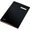 Esselte Portafirmas con 10 Separadores - Cubiertas Forradas de Plastico - Ventana Transparente en el Separador - Color Negro | A