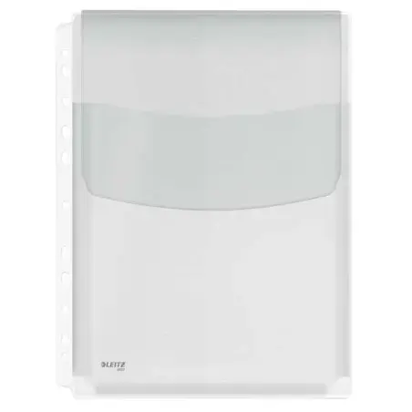 Leitz Pack de 5 Fundas Fuelle con Solapa A4 Multitaladro 11 - Capacidad 200 Hojas - Fabricada en PVC de 170 Micras - Expansibles