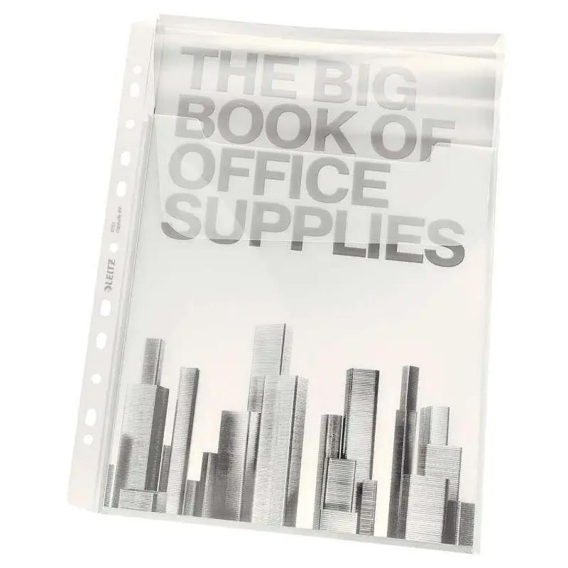 Leitz Pack de 5 Fundas Fuelle Premium Expansible con Solapa Polipropileno A4 18micras - Gran Capacidad de hasta 200 Hojas A4 - T