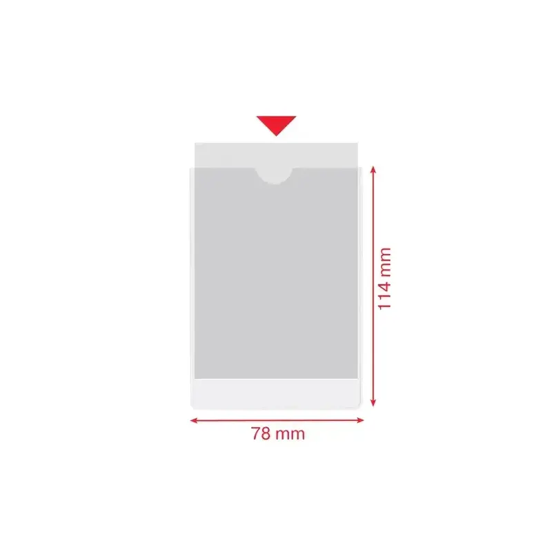 Esselte Pack de 100 Portacarnets Tamaño 78x114mm 75Q 140 micras - PVC Transparente Acabado Liso | Ahorro Imprimiendo