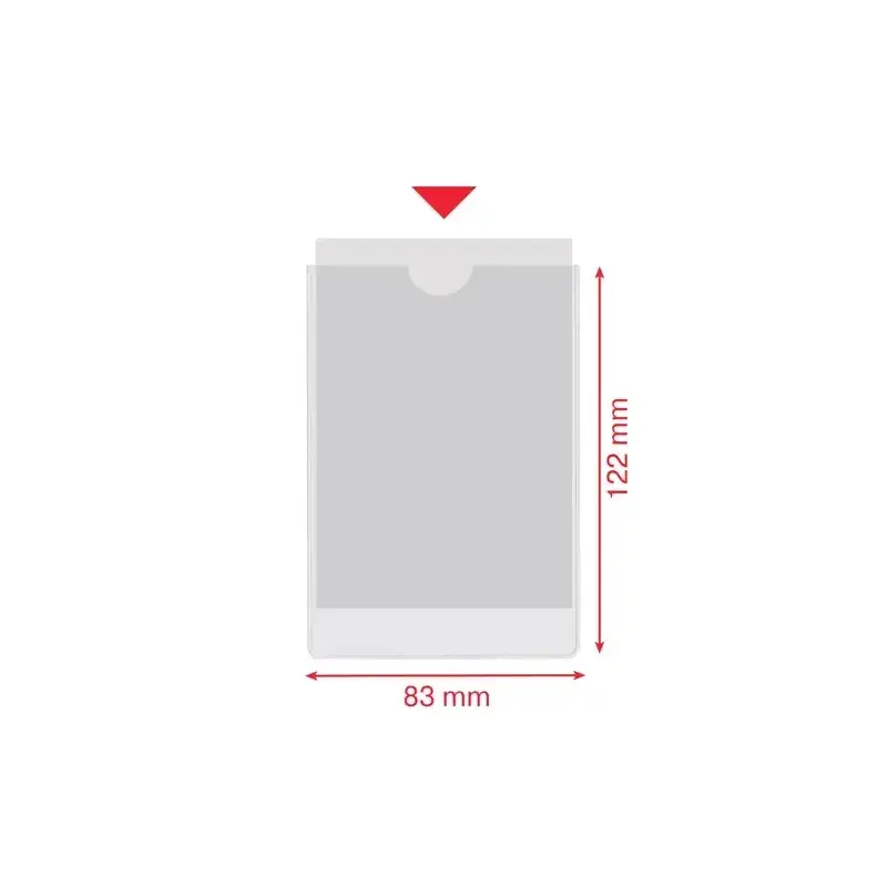 Esselte Pack de 100 Portacarnets Tamaño 82x122mm 80Q 140 micras - PVC Transparente Acabado Liso | Ahorro Imprimiendo