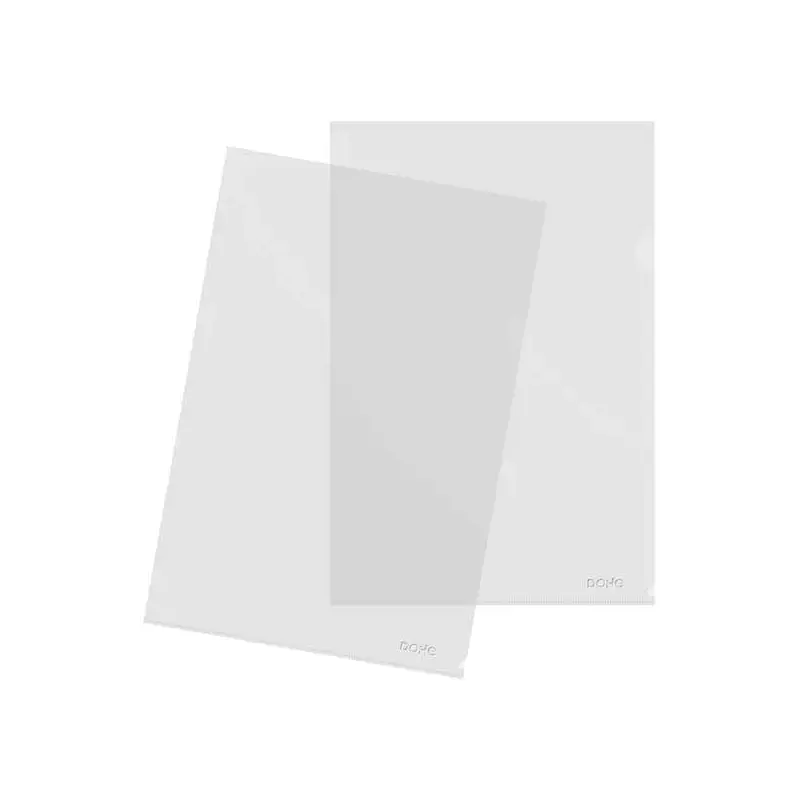 Dohe Caja de 100 Dossier con Uñero Tamaño Folio - Polipropileno Transparente Acabado Cristal | Ahorro Imprimiendo