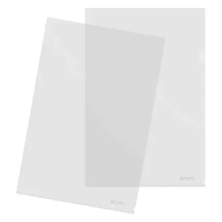 Dohe Caja de 100 Dossier con Uñero Tamaño Folio - Polipropileno Transparente Acabado Cristal | Ahorro Imprimiendo