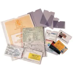 Esselte Pack de 100 Portacarnets Tamaño 108x160mm - Transparente Acabado Liso | Ahorro Imprimiendo