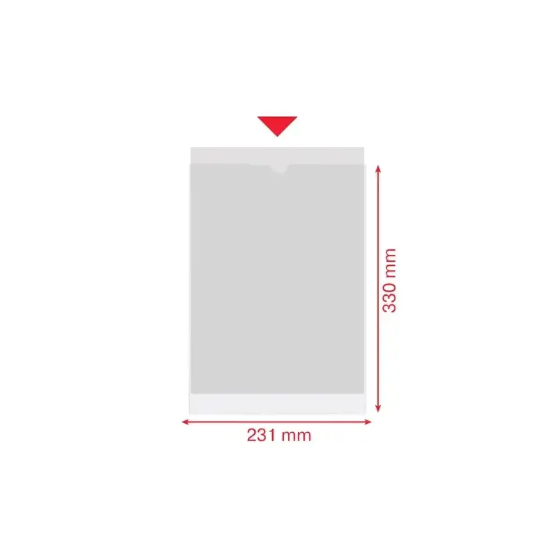 Esselte Pack de 100 Portacarnets 231x330mm 190Q 140 micras - PVC Transparente Acabado Liso | Ahorro Imprimiendo