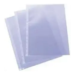 Esselte Pack de 100 Fundas Multitaladro Portadocumentos Formato A4 60 Micras - 16 Taladros - Transparente Acabado Piel de Naranj