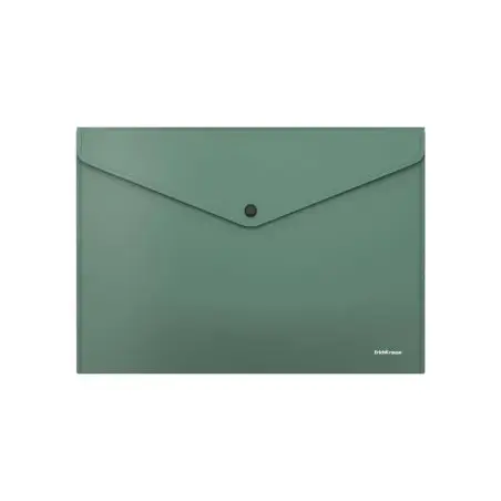 Erichkrause Fizzy Classic Sobre Portadocumentos A4 - Fabricado en Plastico Opaco - Textura Rugosa - Color Verde | Ahorro Imprimi