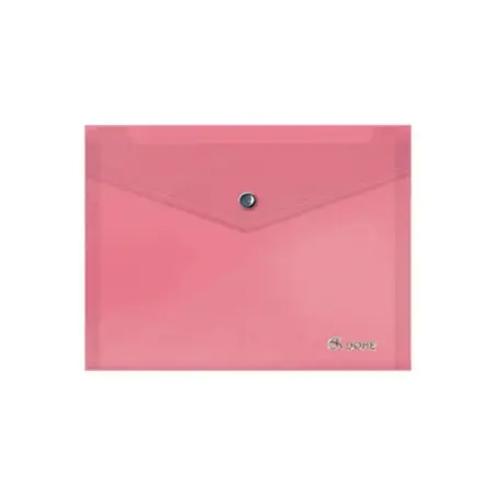 Dohe Sobre Portadocumentos A5 - Cierre de Broche - Polipropileno Translucido 150 Micras - Color Rosa | Ahorro Imprimiendo