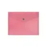 Dohe Sobre Portadocumentos A5 - Cierre de Broche - Polipropileno Translucido 150 Micras - Color Rosa | Ahorro Imprimiendo