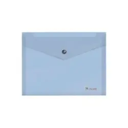 Dohe Sobre Portadocumentos A5 - Cierre de Broche - Polipropileno Translucido 150 Micras - Color Azul | Ahorro Imprimiendo