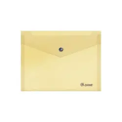 Dohe Sobre Portadocumentos A5 - Cierre de Broche - Polipropileno Translucido 150 Micras - Color Amarillo | Ahorro Imprimiendo